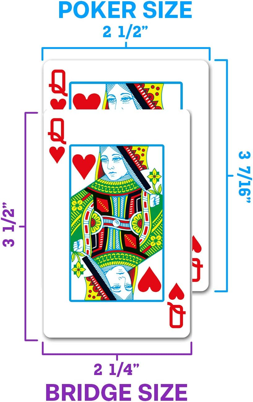 Copag 1546 Design 100% Plastic Playing Cards, Poker Size (Standard) Red/Blue (Jumbo Index, 6 Sets)