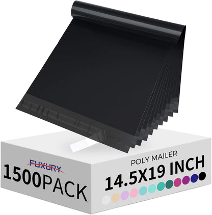 Fuxury Poly Mailers 10x13 Inch 100 Pack,Shipping Bags for Clothing,Strong Adhesive Mailing Envelopes,Heavy Duty Self Seal Plastic Postal Return Package Bags for Books Accessories Business,White