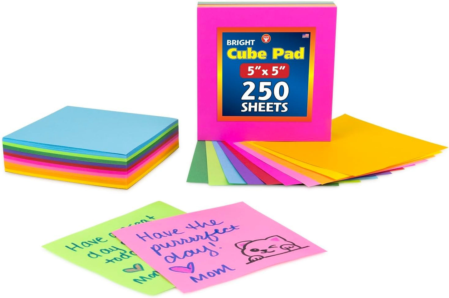 Hygloss Note Paper Cube - 3" Square Non-Sticky Memo Pad - 500 Sheets in White Color - Note Cubes - Perfect for Office & School Supplies - Not Sticky