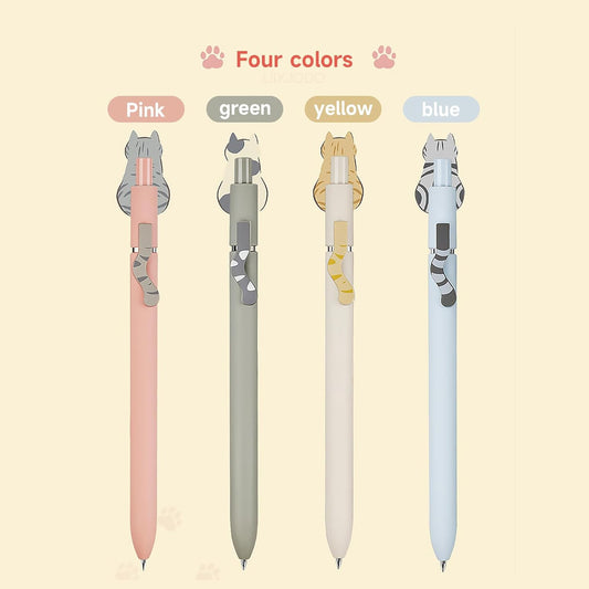 UIXJODO Gel Pens, 5 Pcs 0.5mm Black Ink Pens Fine Point Smooth Writing Pens with Silicone Grip, High-End Series Metal Clip Retractable Pens for Journaling Note Taking (Vintage)