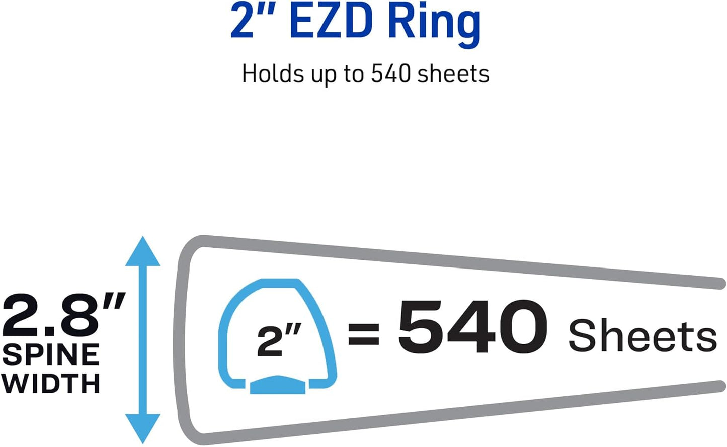 Avery Heavy-Duty 3 Ring Binder with One Touch EZD, 2 Inch Binders 3 Ring, Versatile for Home, School, Office Use (79225)