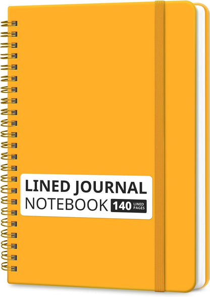 Taja Lined Spiral Journal Notebook for Women & Men, 140 Pages, College Ruled Hardcover Notebook for Work & Note Taking, Journals for Writing, A5(5.7" x 7.9") - Green