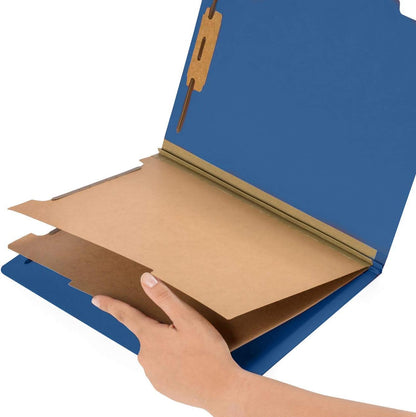 Blue Summit Supplies 30 Letter Size Dark Blue Classification Folders, 2 Dividers, 2 Inch Tyvek Expansions, Durable 2 Prongs, Letter Size, Dark Blue Color, 30 Pack