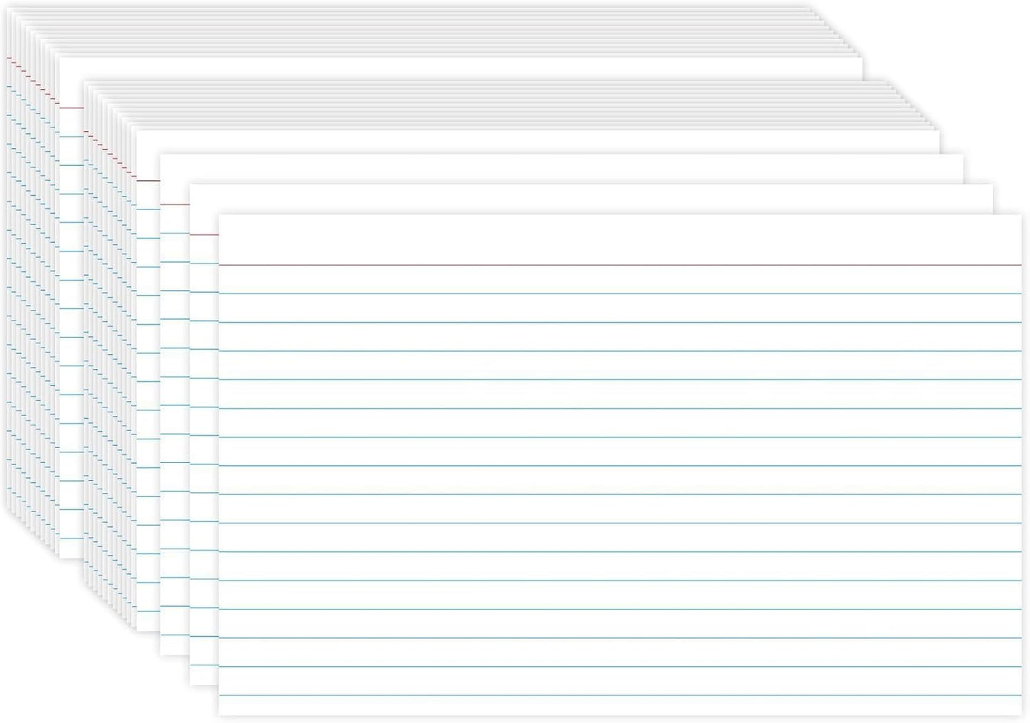 White Index Cards 5x7, Ruled Index Cards, Flash Cards for Studying, File Note Cards, Study Cards, Flash Cards, 100 Pcs Lined Index Flashcards for Office and School Supplies