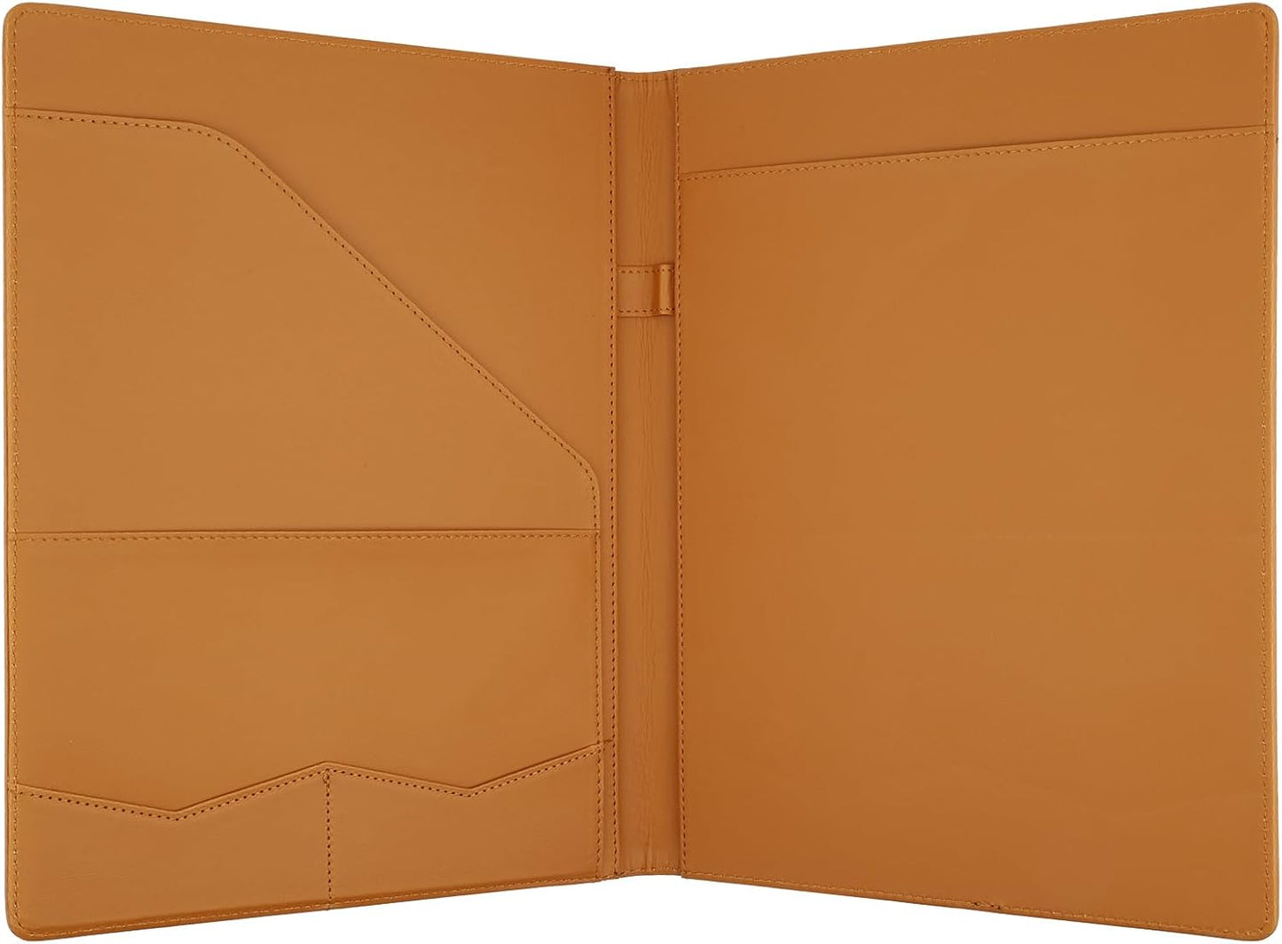 MOWPOG Professional Padfolio Portfolio Binder, Faux Leather Interview Resume Folder, Letter Size A4 Legal Writing Pad Holder, Document Organizer for Business School Office Conference (Black)