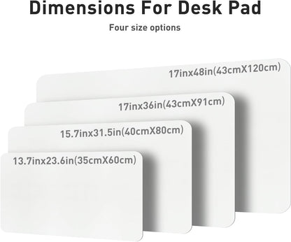 Aothia Leather Desk Pad Protector, Mouse Pad, Office Desk Mat, Non-Slip PU Leather Desk Blotter, Laptop Desk Pad, Waterproof Desk Writing Pad for Office and Home (Black,36" x 17") - Colors B