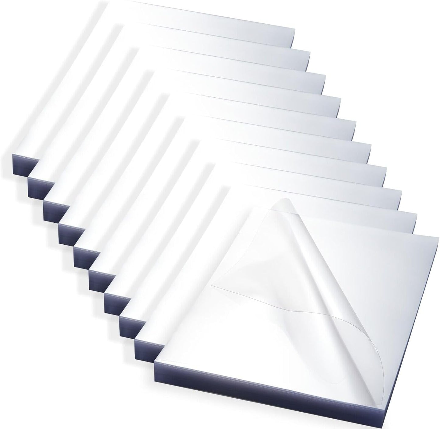 HOUYEE 100 Pack10 Mil Clear Binding Presentation Covers, PVC Report Cover Sheets for Binding, Square Corner, 8.5 x11 Inches, Letter Size