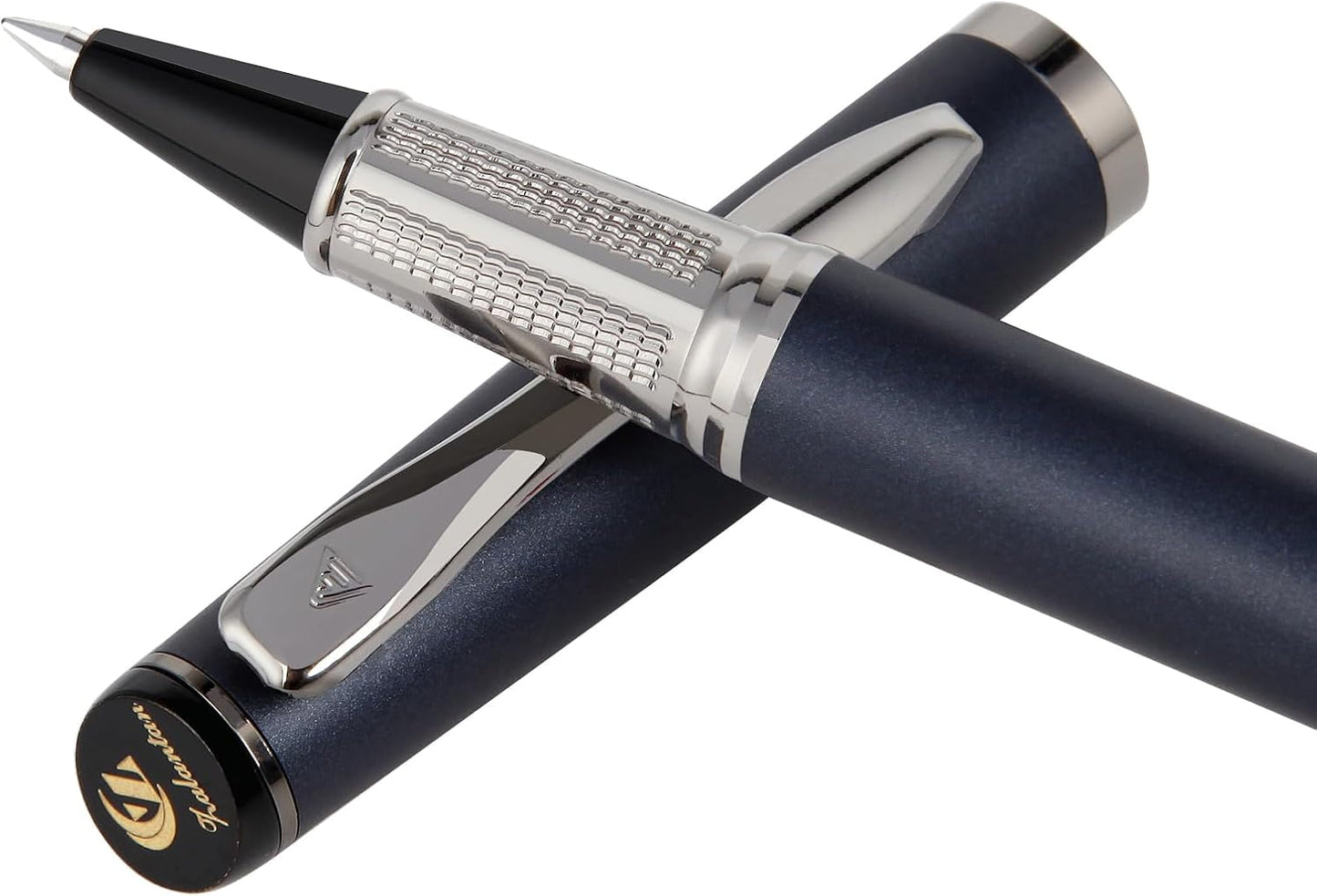 Liquid Ink Rollerball Pen,Essential Business Nice Pens,Metal pen Smooth writing stylish design effortless writing,Luxury pens with gift case for Men & Women with 2 Refills