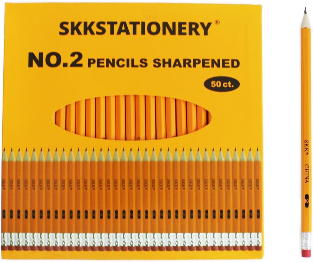 SKKSTATIONERY 360pcs Pre-sharpened Pencils with eraser top, No.2 Wood Pencils Bulk #2 HB pencils Yellow HB Pencil Sketching Drawing Back to School Teacher Supplies 360 counts per box