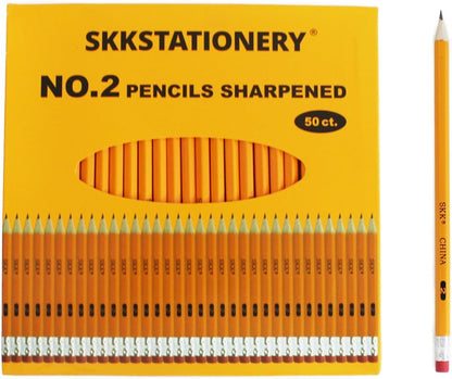SKKSTATIONERY 360pcs Pre-sharpened Pencils with eraser top, No.2 Wood Pencils Bulk #2 HB pencils Yellow HB Pencil Sketching Drawing Back to School Teacher Supplies 360 counts per box