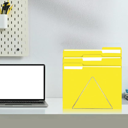 RAZCC File Folders, 100-Pack, 1/3 Cut, Letter Size, Yellow, Great for Organizing and Easy File Storage