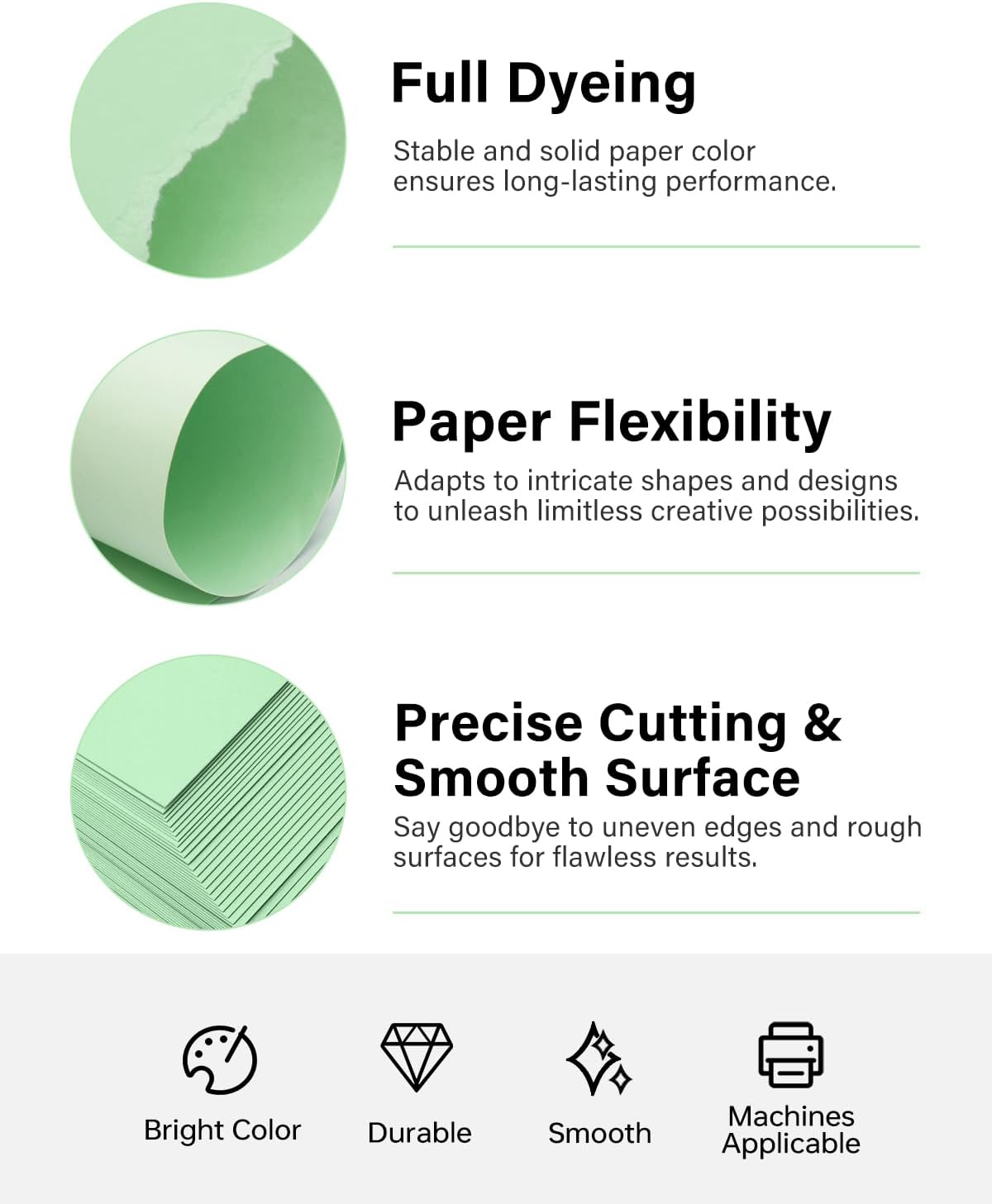 White Cardstock 8.5 x 11, 40 Sheets Card Stock, 75 LB/200 GSM Thick Copy Paper, Cardstock Printer Paper for School & Office Supplies, Art, Watercolo, Craft, Drawing, Invitations, Menus, DIY Cards