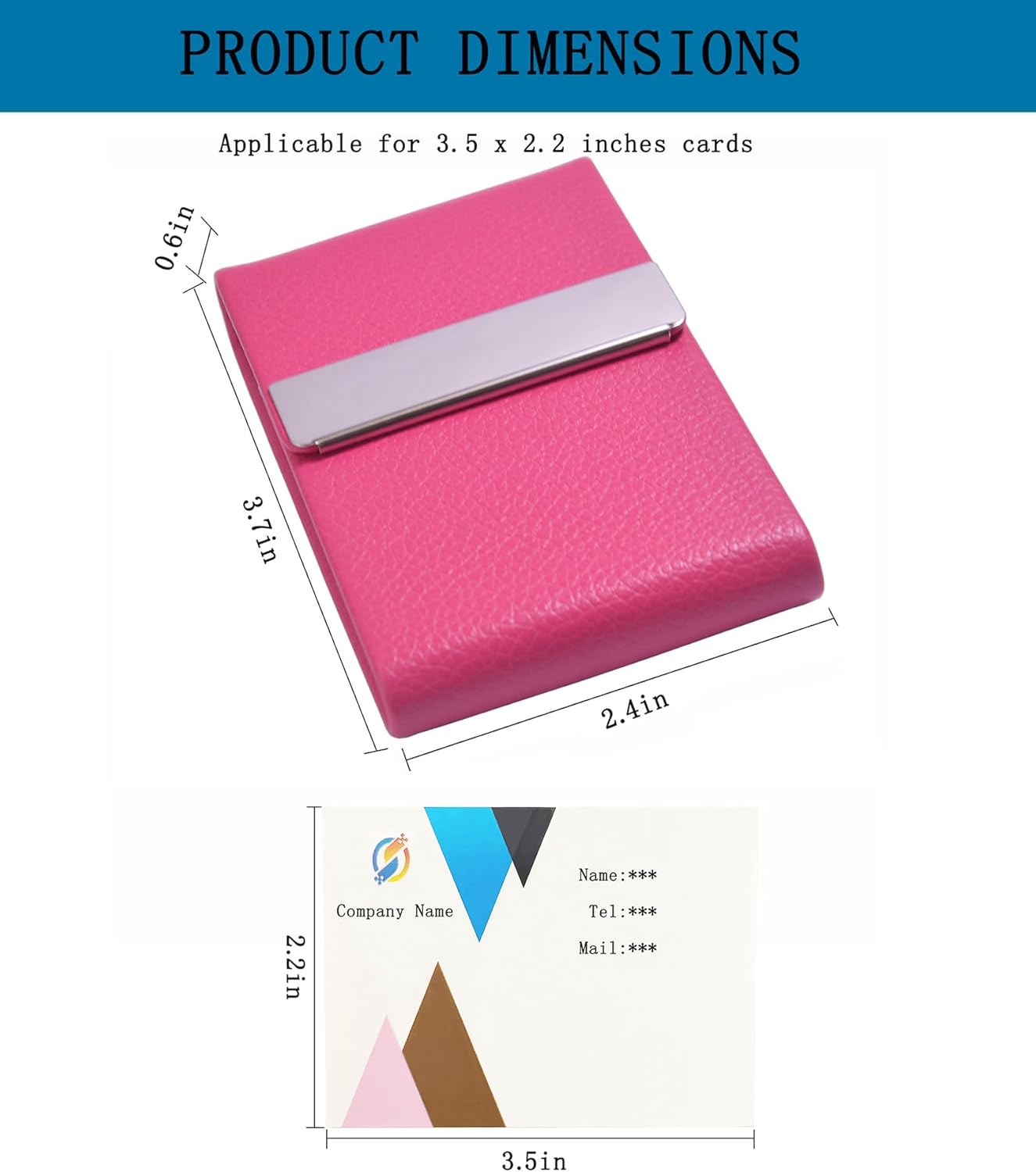 Business Card Holder with Ultra Slim Design,Business Card Case with Premium PU Leather,Suit Pocket Metal Card Holder for Women/Men,Professional Name Card Holder with Magnetic Shut (Black1)