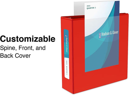 Staples Heavy-Duty 2-Inch D-Ring View Binder, Reinforced Spine, Holds Up to 450 Sheets, Gray, for Office & School