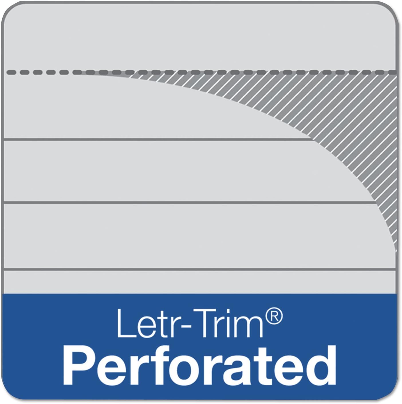 Tops Prism Writing Pads, 8-1/2" x 11-3/4", Legal Rule, Gray, Perforated, 50 Sheets, 12 Pack (63160)