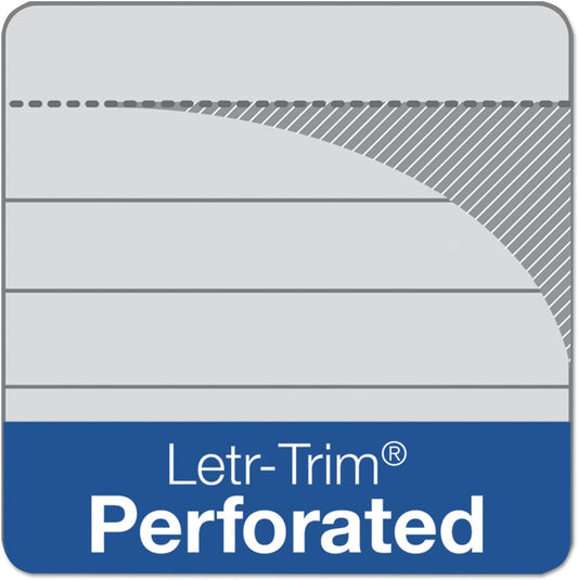 Tops Prism Writing Pads, 8-1/2" x 11-3/4", Legal Rule, Gray, Perforated, 50 Sheets, 12 Pack (63160)