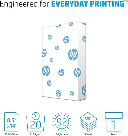 HP Printer Paper | 8.5 x 11 Paper | Office 20 lb | 3 Ream Case - 1500 Sheets | 92 Bright | Made in USA - FSC Certified | 112090C, White