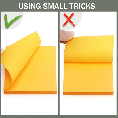 Sticky Notes 3x3 Self-Stick Notes Bright Colors Sticky Notes 4 Pads 100 Sheets/Pad (Yellow)