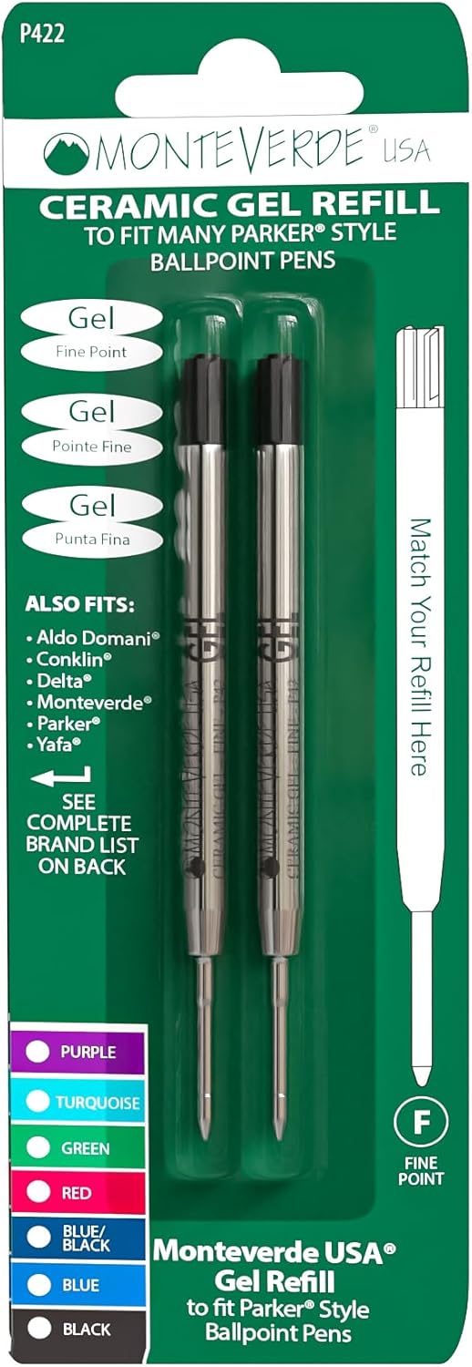Monteverde® Capless Gel Refills to Fit Parker