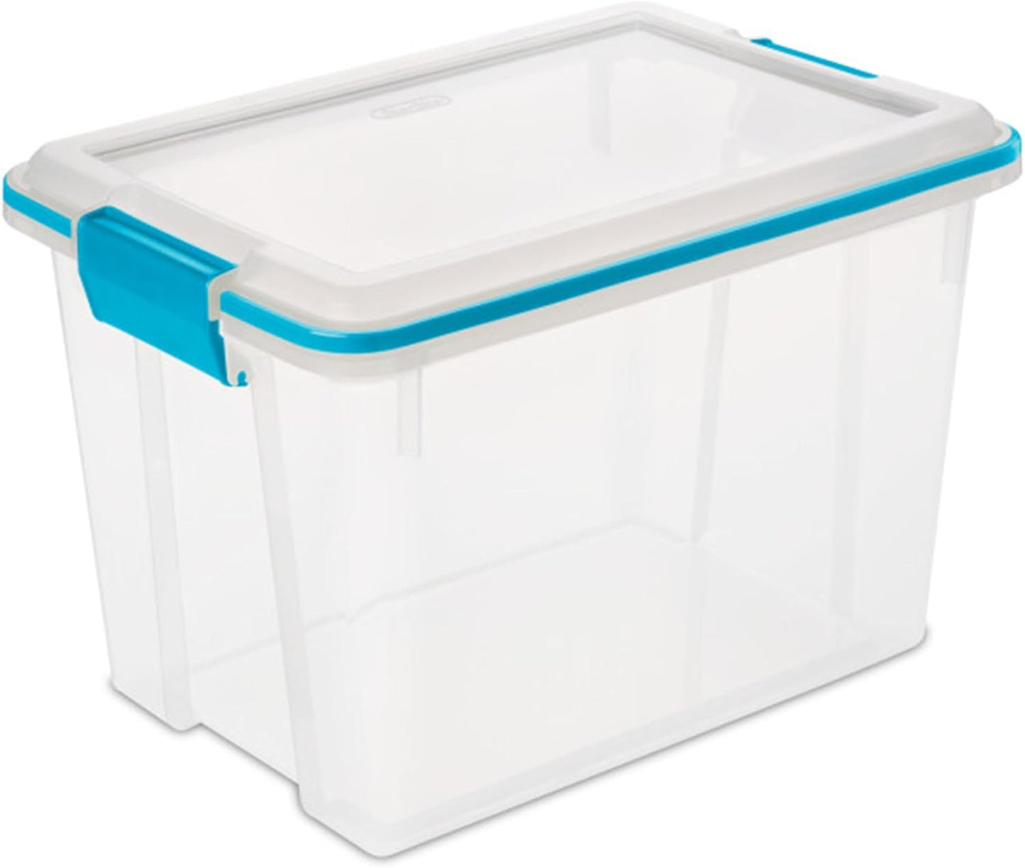Sterilite 4-Pack Gasket Box, Weather-Resistant Storage Bins with Latching Lids, 32 Quart - Heavy-Duty Organizing Containers for Closet, Bathroom, and Office