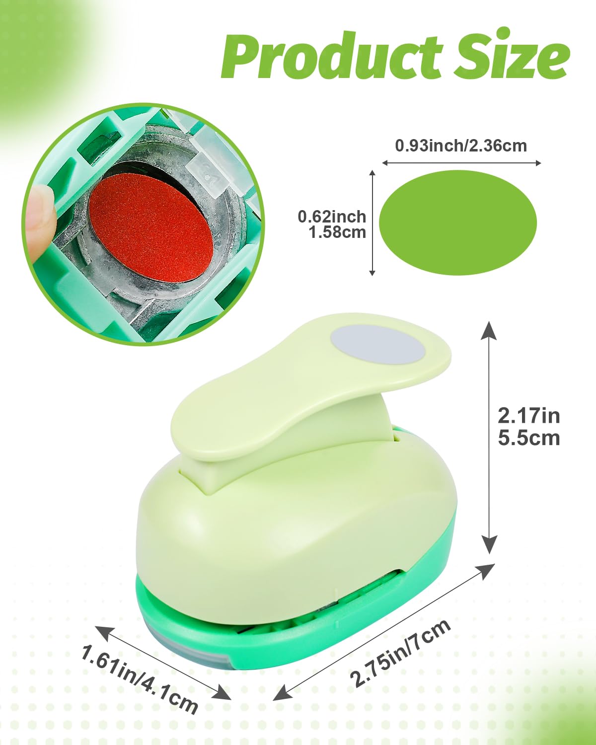 UCEC 2 Inch Circle Punch, Paper Punch, 2 Inch Hole Punch, Circle Hole Punch Cutters for Paper Crafts DIY Handmade Crafting Scrapbook Tools Cards Arts Fun Projects