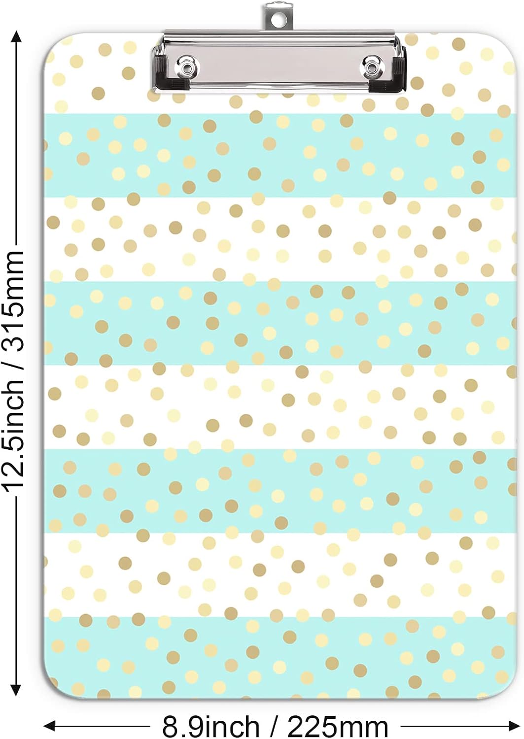 Hongri Plastic Cute Clipboard, Letter Size for Students, Teacher, Woman and Kids, Low Profile Clip, Decorative Pattern, Size 9 x 12.5 in, Dream Marble