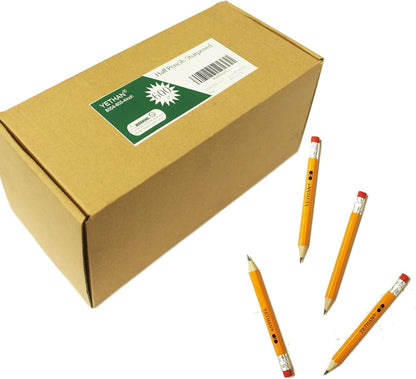 400Pcs Golf Pencils with Eraser Tops, Hexagon Wooden pencils, Pre Sharpened 2# HB Half Golf School Office 4" Mini 400 count/Box