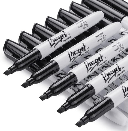 LAZGOL Dry Erase Markers Bulk, 96 Pack Black Dry Erase Markers Chisel Tip, Low Odor Whiteboard Markers for School, Office Supplies, Perfect for Writing on White Board, Mirror,Calender