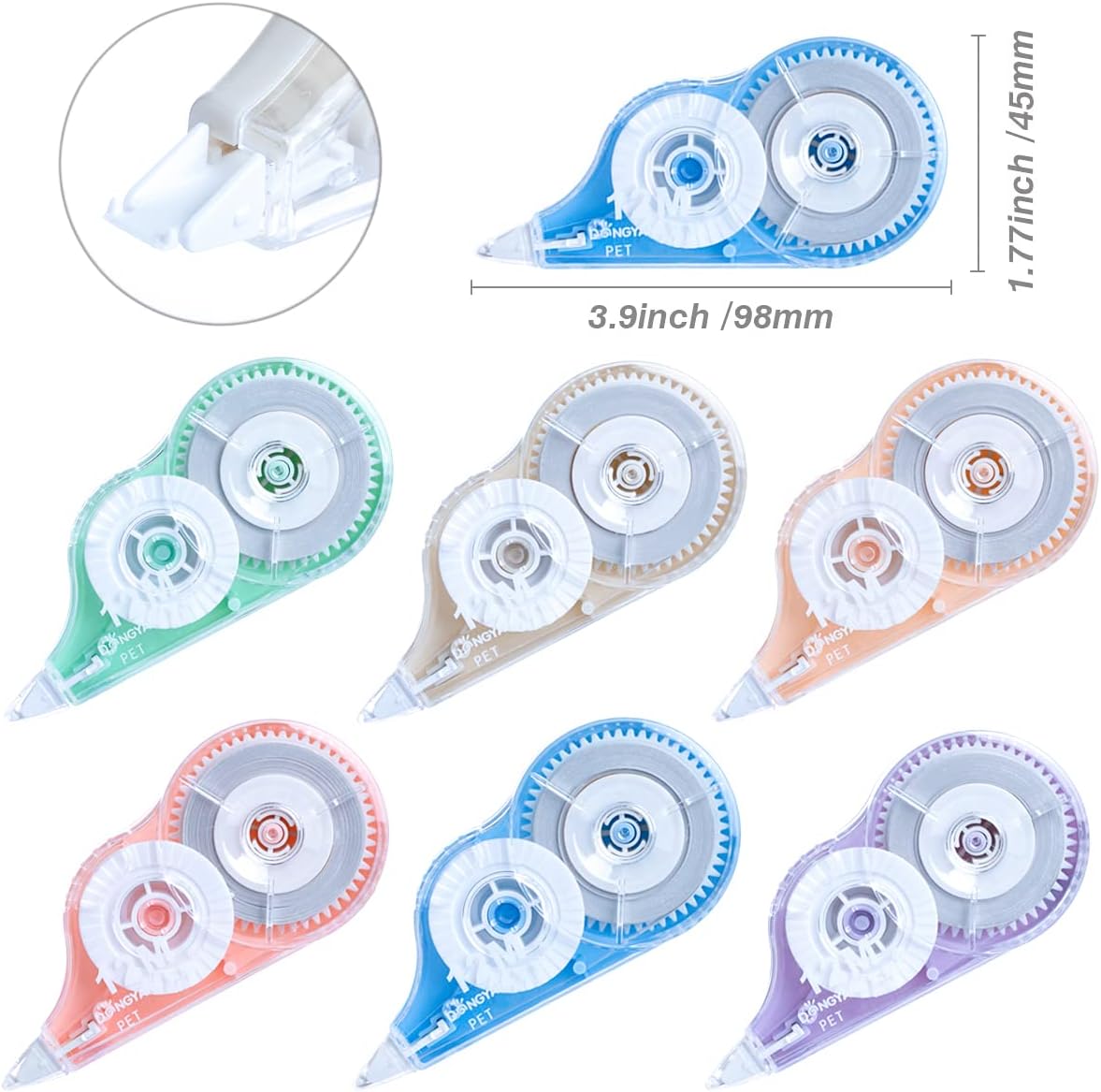 Correction Tape, 12 Pack Correction Tape Dispenser, Easy to Use Applicator for Instant Corrections, Study Supplies and Office Products, 144mx5mm