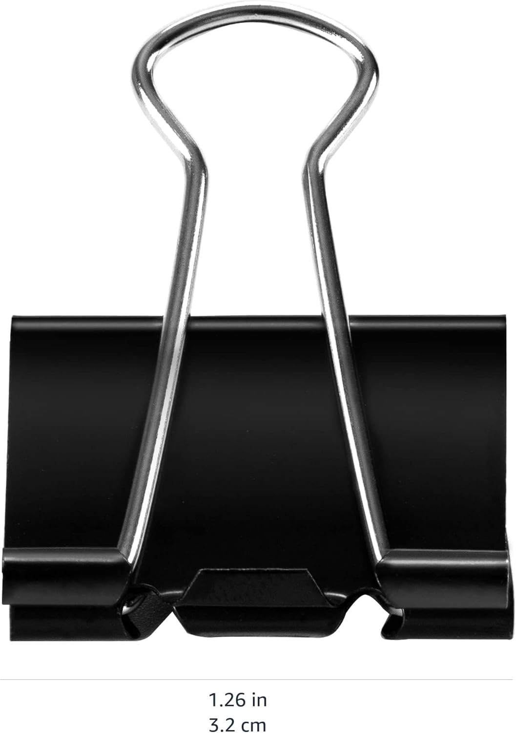 Amazon Basics Sturdy Binder Clips, Office Supplies, Small 0.75 in, Document Organizing, School Supplies, Black, 144 Count