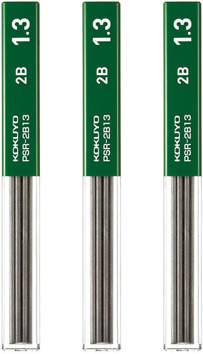 KOKUYO Mechanical Pencil Lead, 1.3mm 2B (PSR-2B13-1P) 10 Leads- 3 Pack (Japan Import)