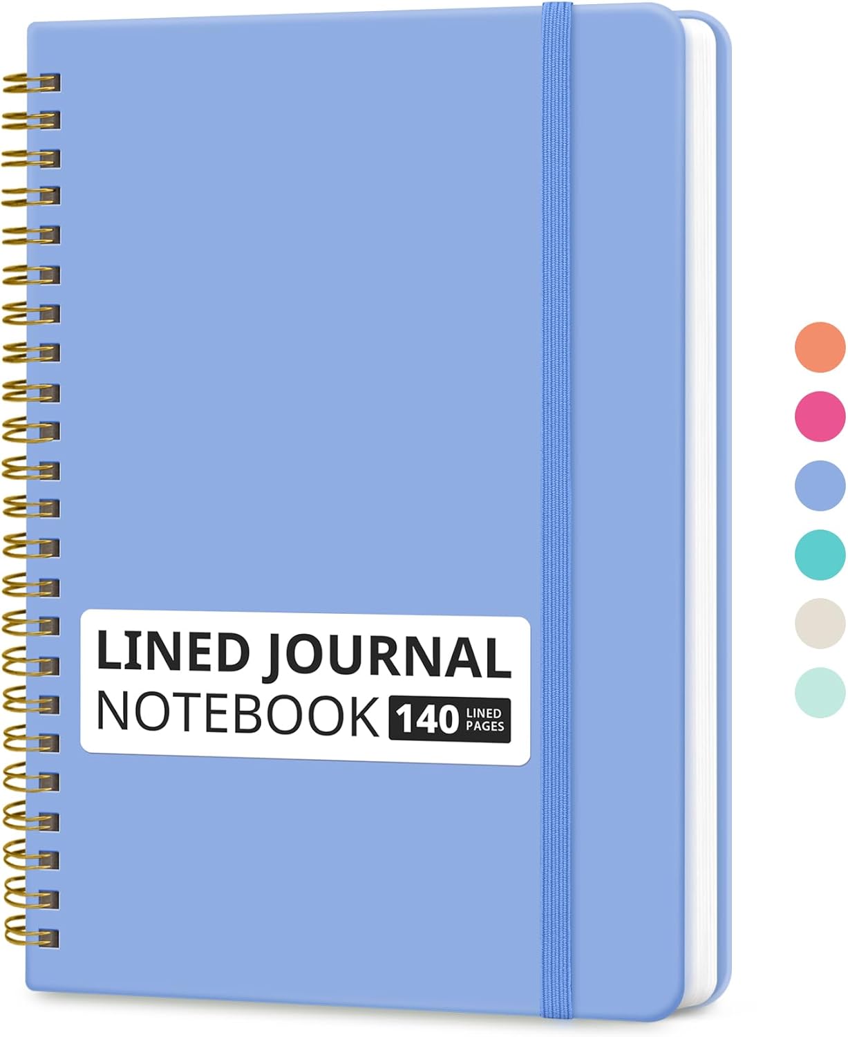 Taja Lined Spiral Journal Notebook for Women & Men, 140 Pages, College Ruled Hardcover Notebook for Work & Note Taking, Journals for Writing, A5(5.7" x 7.9") - Green