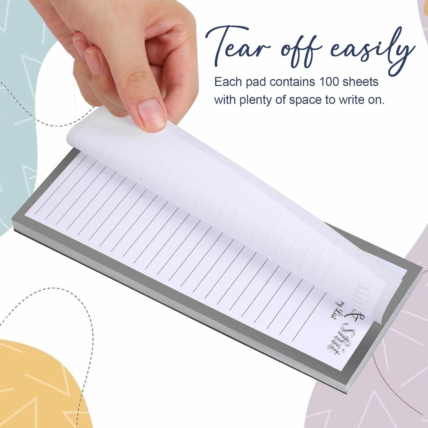 Utron 4 Pack Magnetic Notepads for Refrigerator, 50 Pages/BookGrocery List Magnet Pad for Fridge, Design Magnetic Grocery List Pad for Fridge, Grocery List Notepad, To-Do Memos, List