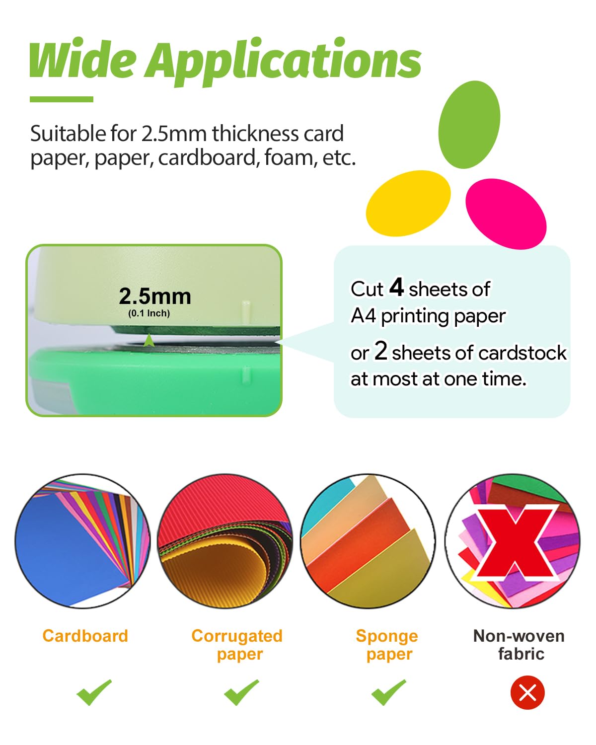 UCEC 2 Inch Circle Punch, Paper Punch, 2 Inch Hole Punch, Circle Hole Punch Cutters for Paper Crafts DIY Handmade Crafting Scrapbook Tools Cards Arts Fun Projects