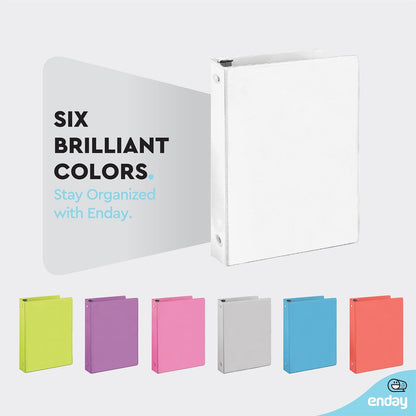 3 Inch Binder 3 Ring Binders Green, Slant D-Ring 3” Clear View Cover with 2 Inside Pockets, Heavy Duty Colored School Supplies Office and Home Binders – By Enday