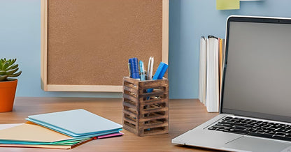 Birthday Gift Ideas Handcrafted Wooden Pen Pencil Holder Organizer For School Desk Home or Office Unique Stationary Supplies for Kids Girls Boys Adults Artists Birthday Housewarming Gift Ideas