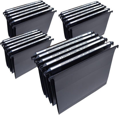 Ultimate Office MagniFile Hanging File Folders V- Bottom Letter Size with 11 inch Magnified Indexes that Double The Size of Your File Titles to Find Files Fast. (Set of 5 Frost)
