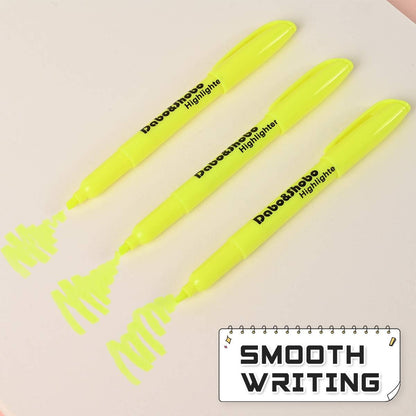 Dabo&Shobo Yellow highlighter, 24 Pack -bright color, chisel tip, for Adults Kids Highlighting in the Home School Office, Tank Style