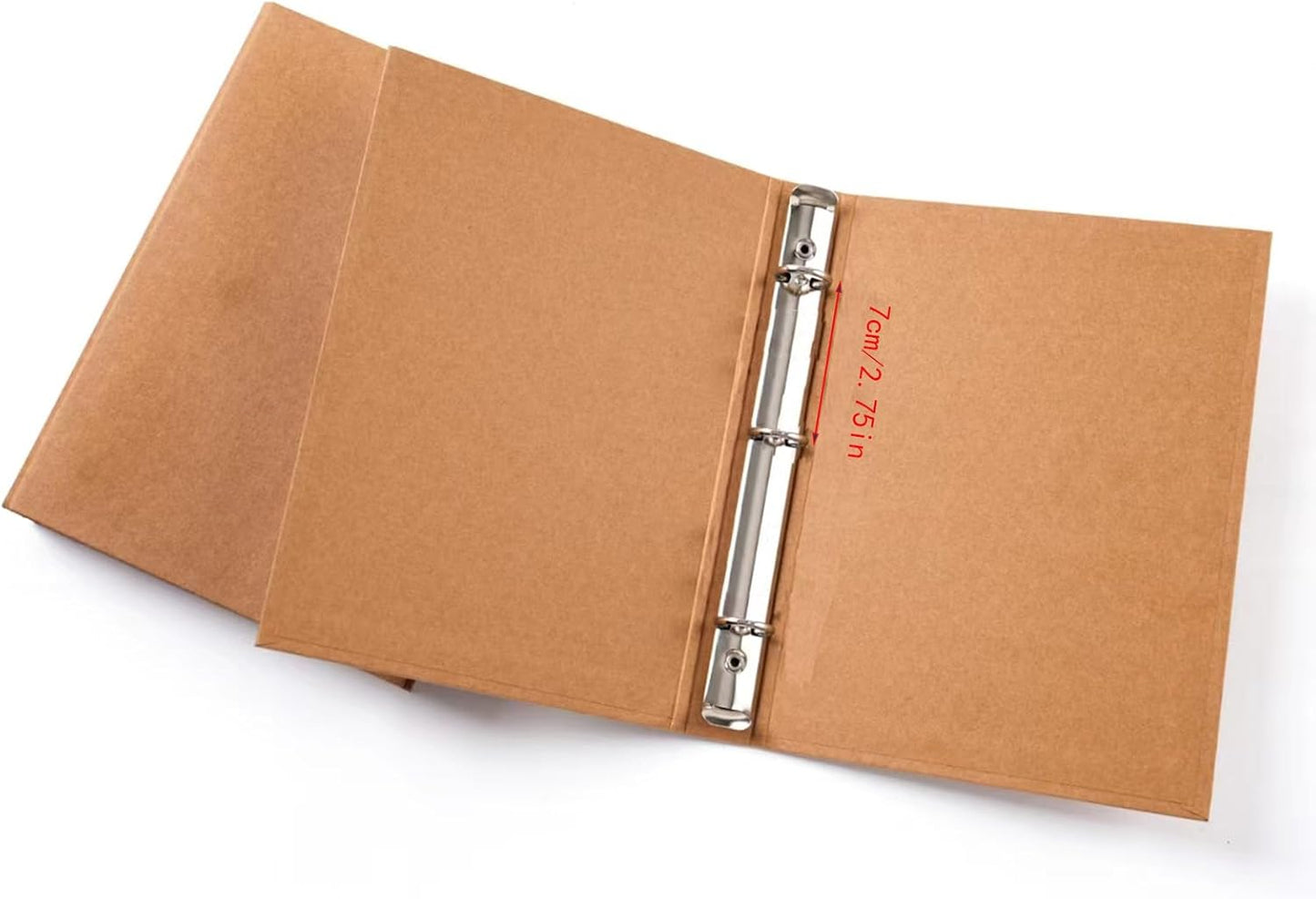 A5 Binder 6 Ring, A5 Binder, 2pcs Kraft Paper 6 Round Ring Binder Cover Protector for Journal Note Book Carrying Around Notes (A5-6Ring)