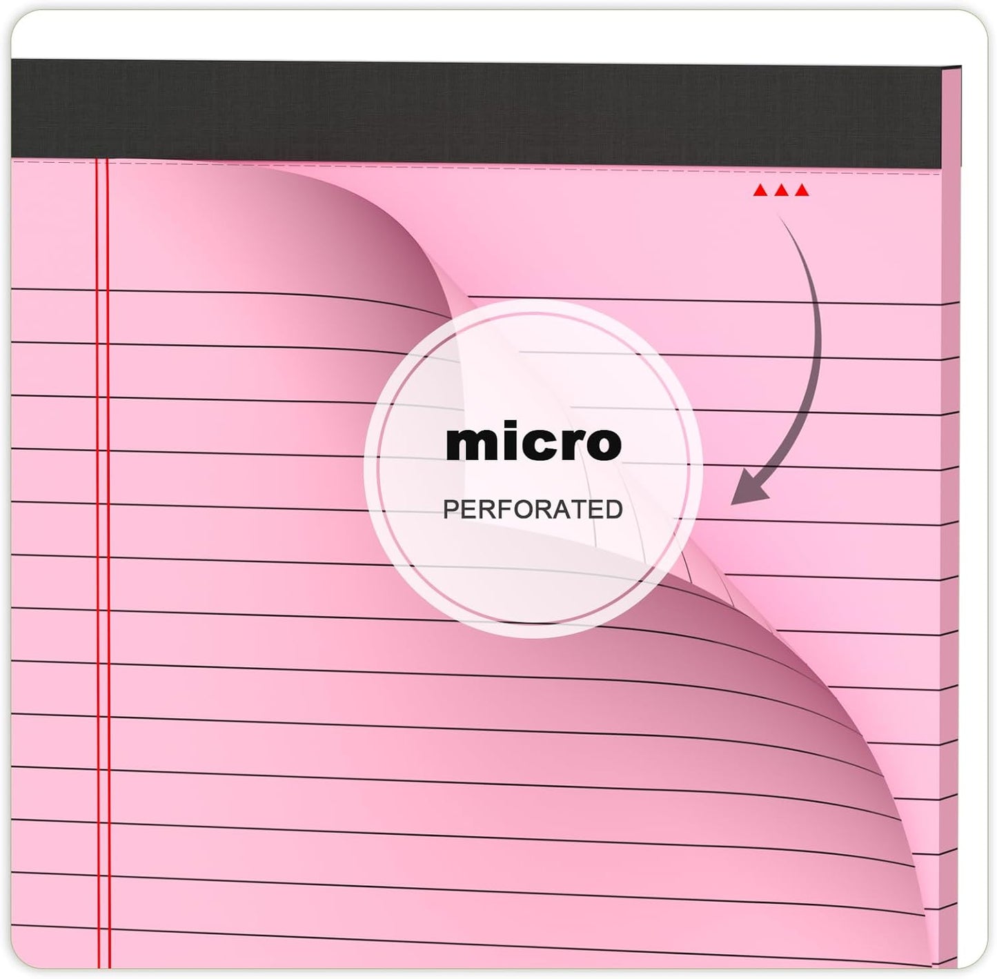 5pcs Small Note Pads 5x8 Notebook College Ruled Legal Pads Color Notepads 5 Pack Study Back Writing Pads 5 x 8 Perforated Narrow Ruled Pads of Paper for School & Office Supplies 30 Sheets/Pack