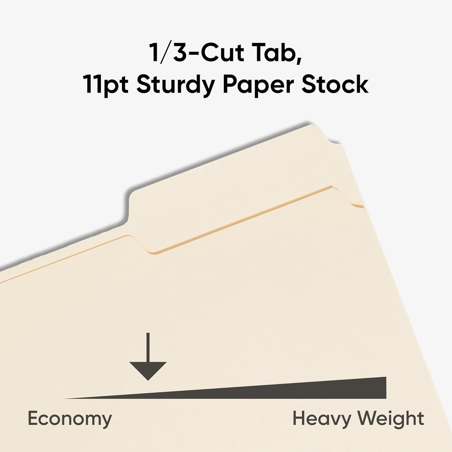 Smead File Folders Letter Sized, 1/3-Cut Tab, Assorted Positions, Letter Size Manila Folders, 200 Per Box