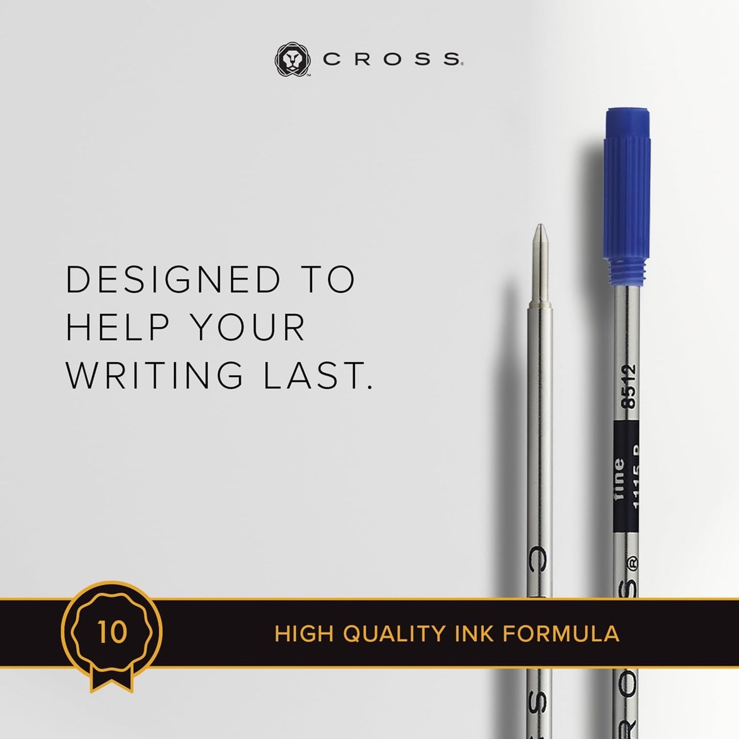 Cross Ballpoint Pen Refill - Blue - Fine - 2-Pack - Refill for Consistent Ink Flow - Quick-Drying &