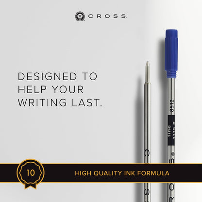 Cross Ballpoint Pen Refill - Blue - Fine - 2-Pack - Refill for Consistent Ink Flow - Quick-Drying &