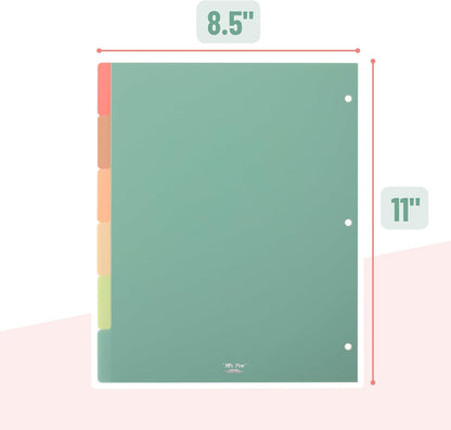 Mr. Pen- Binder Dividers, 6 Tab Dividers, Pack of 2 Sets (12 Dividers Total), Dividers