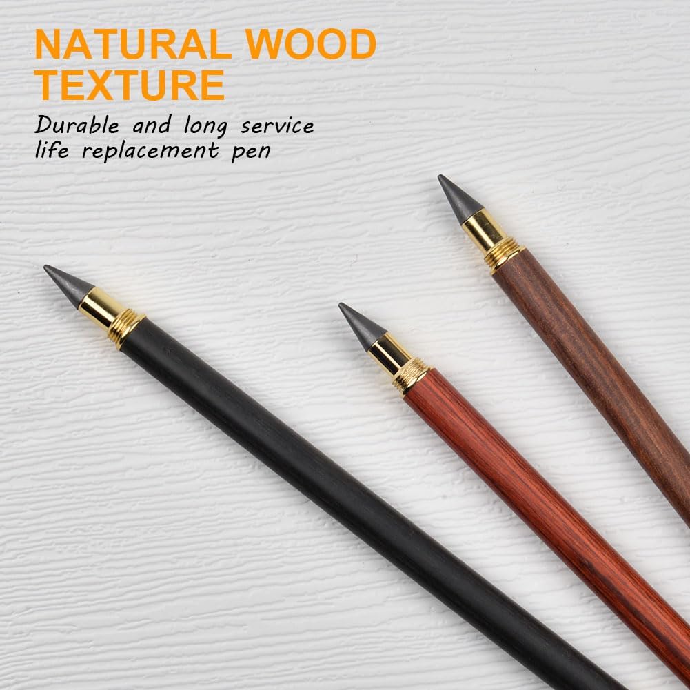 HOTUT Inkless Pencil - 4pcs Everlasting Wooden Infinity Pencil, Wood-Cased Graphite Reusable for Writing Drawing, Students Home Office School Supplies
