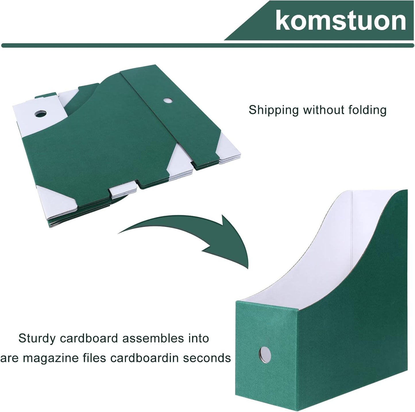 Magazine File Holder(6 Pack), Cardboard Magazine File Holder,Document Organizer,Desk File Organiser For School, Office, Home Magazine File Storage