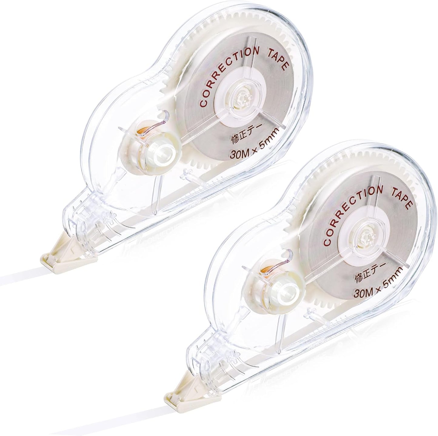 100 Ft Long Correction Tape, Tear-Resistant White Correction Tape Smooth Glide Quick Dry Correct Tapes for School Office Supplies, Crafting, Note Taking, Journal (2 Pieces)