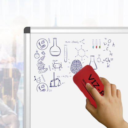 VIZ-PRO Magnetic Whiteboard/Dry Erase Board, 18 X 12 Inches, Includes 1 Eraser & 2 Markers & 4 Magnets