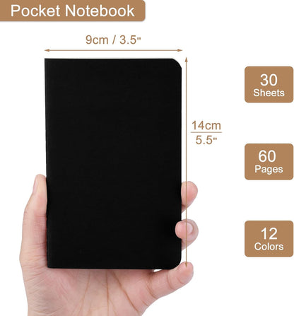 ZCZN 100 Pack Kraft Pocket Notebooks Bulk, 3.5 X 5.5 Inches Blank Paper Journaling Notebooks, 30 Sheets/60 Pages, Mini Journal Notebooks for Work, Writing, Drawing Memo Notepad(Kraft Cover)