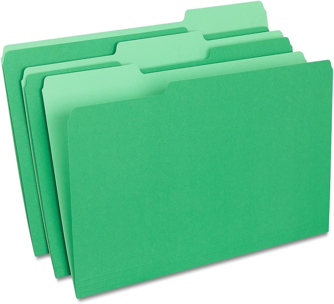Staples Recycled File Folders, Legal Size, 1/3‑Cut Tabs, Manila, 30% Recycled Paper Stock, 100/Box